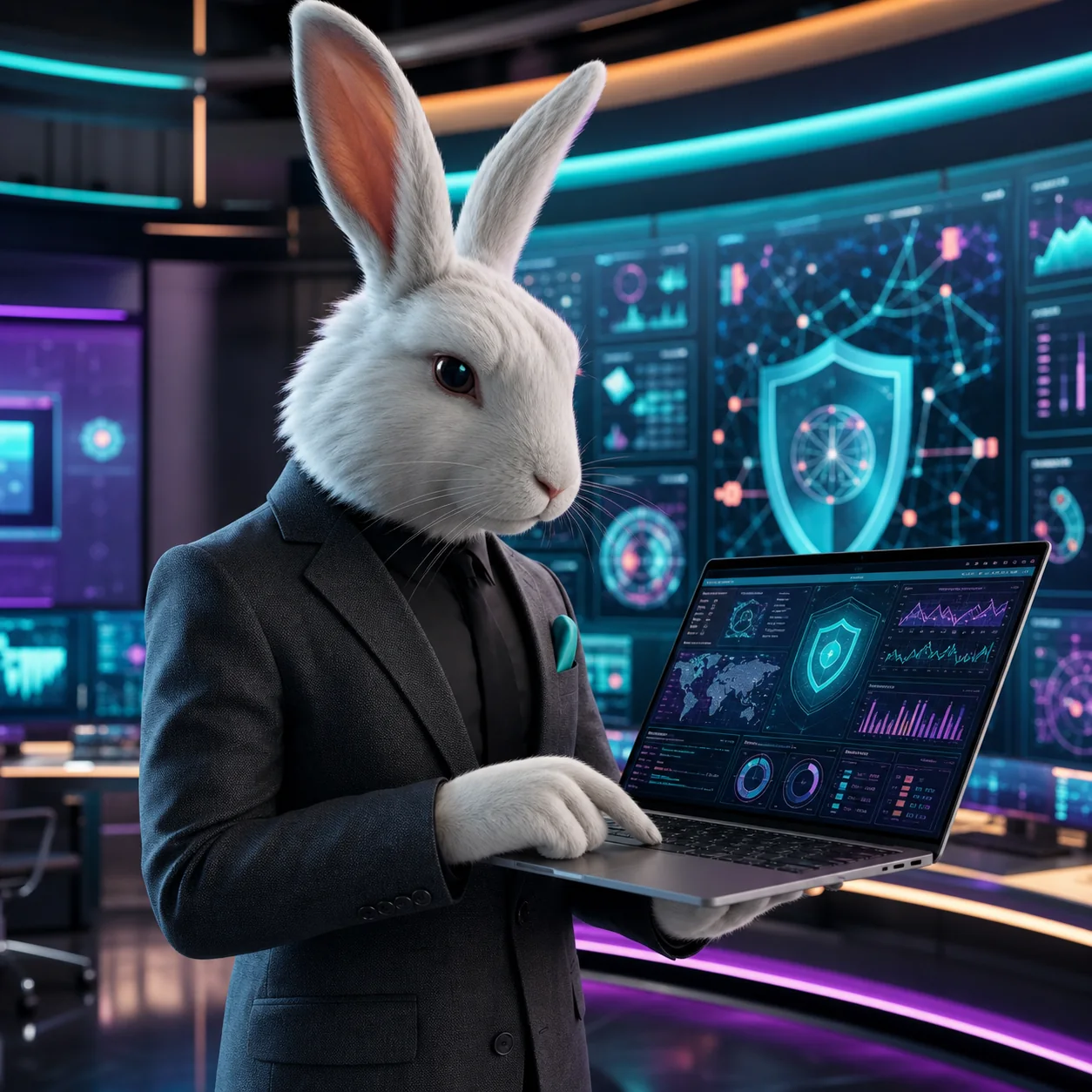 Professional RabbitQR specialist ready for the Rabbit Run game